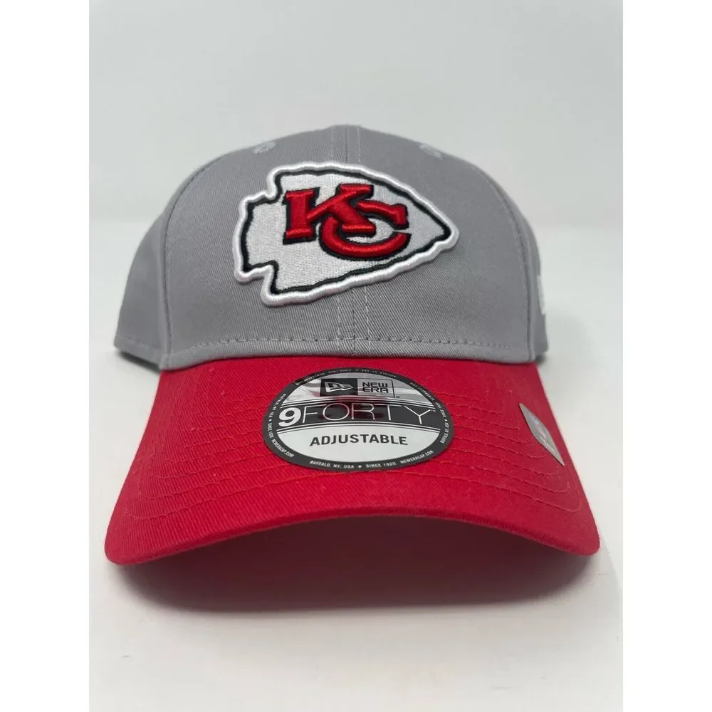 Kansas City Chiefs New Era‎ Gray 9FORTY NFL The League Snapback Hat Mens NEW